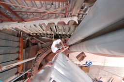 Minifoto herplaatsen frontpijpen Sint-Rombouts Mechelen