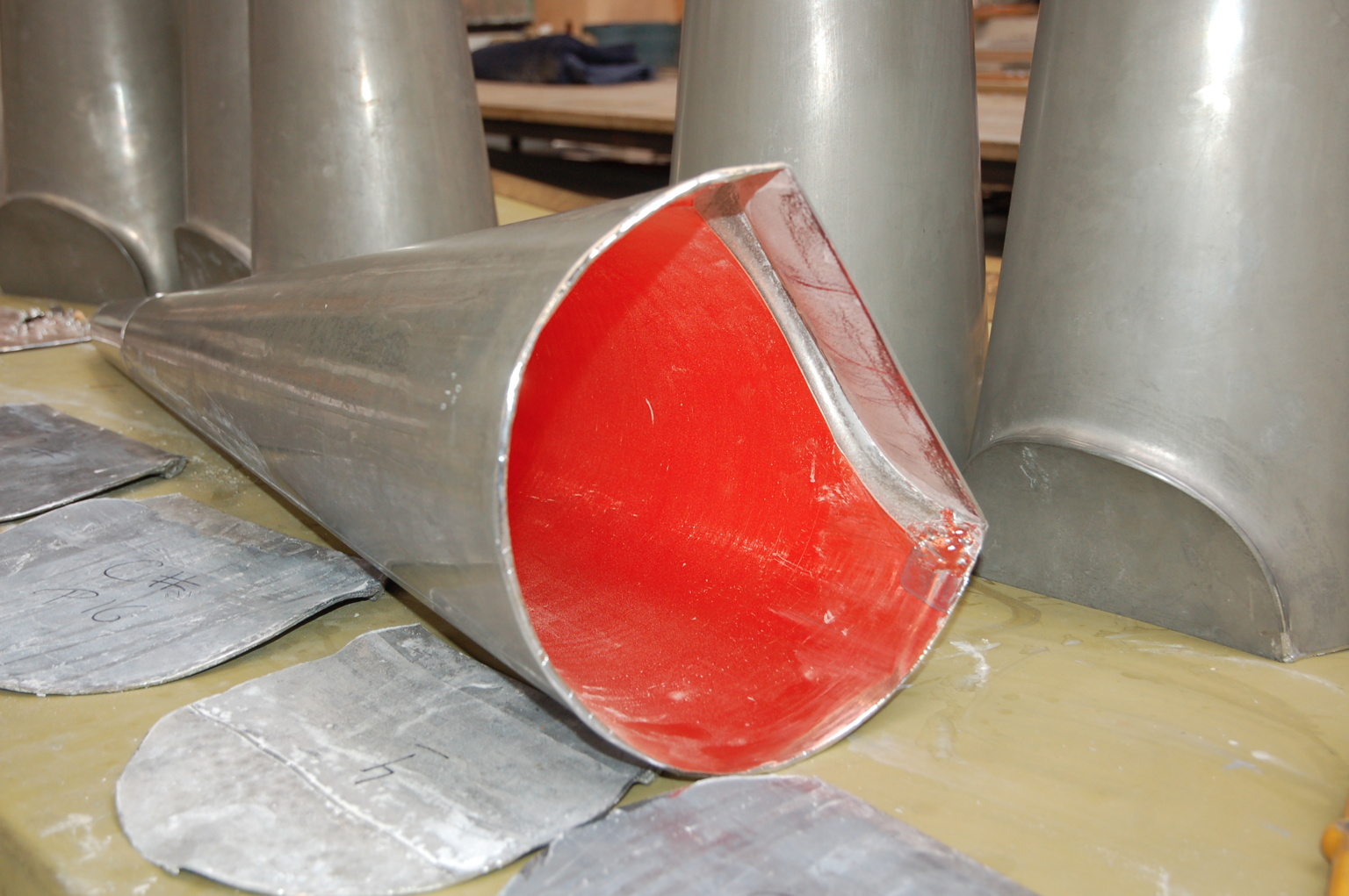 16' pijpvoet met nieuwe koperen inzet.